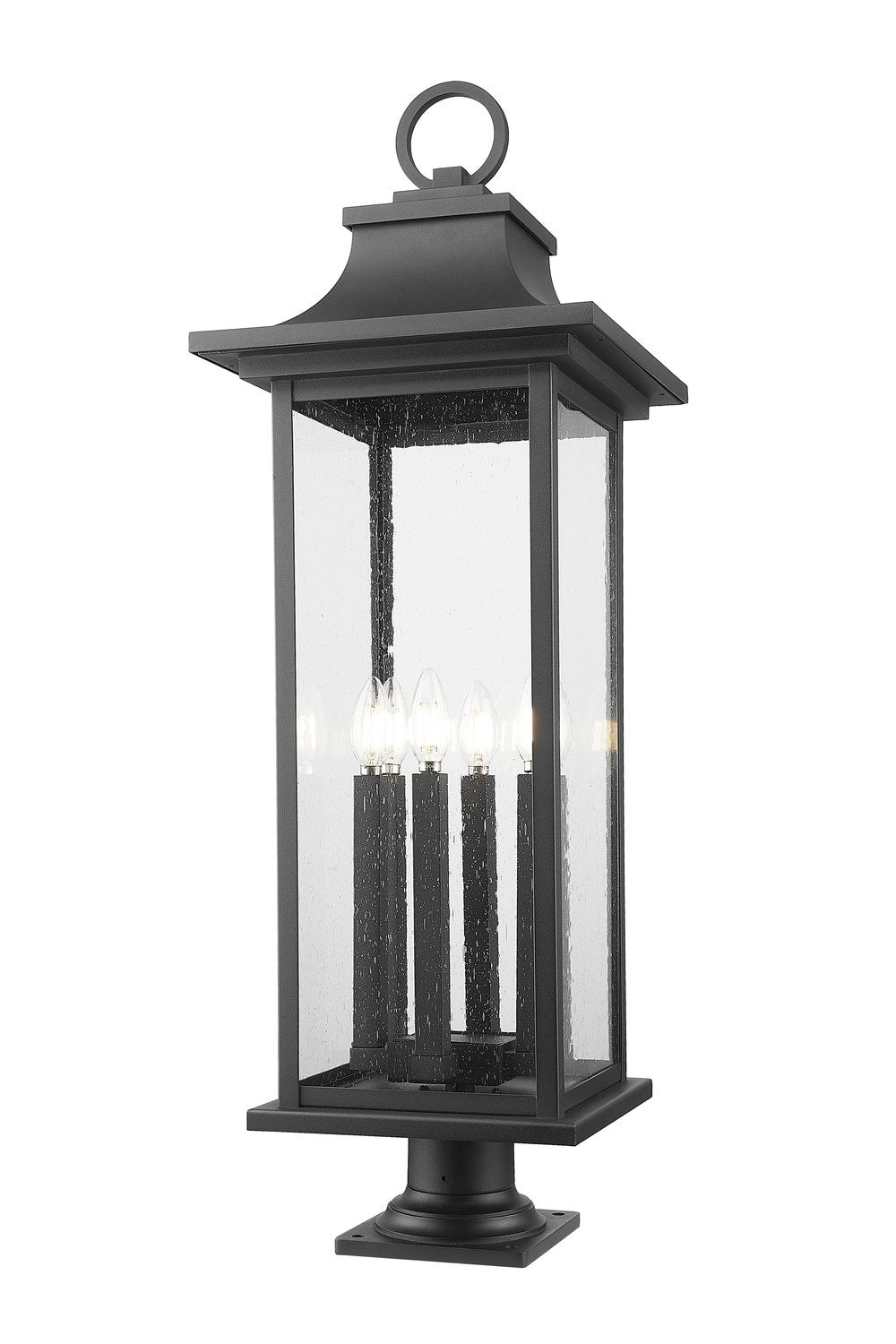 Z-LITE TIBERIUS OUTDOOR PIER MOUNTED FIXTURE | 5017PHXLR-533PM-BK - Post