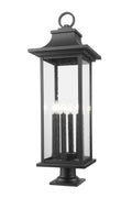 Z-LITE TIBERIUS OUTDOOR PIER MOUNTED FIXTURE | 5017PHXLR-533PM-BK - Post