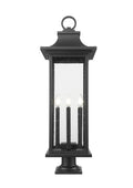 Z-LITE TIBERIUS OUTDOOR PIER MOUNTED FIXTURE | 5017PHXLR-533PM-BK - Post