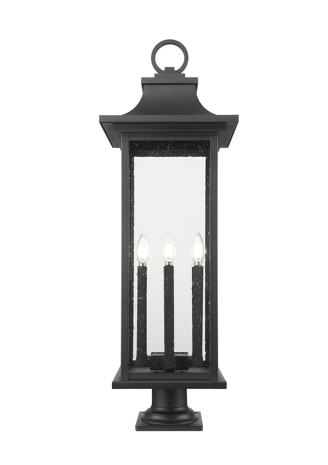 Z-LITE TIBERIUS OUTDOOR PIER MOUNTED FIXTURE | 5017PHXLR-533PM-BK - Post
