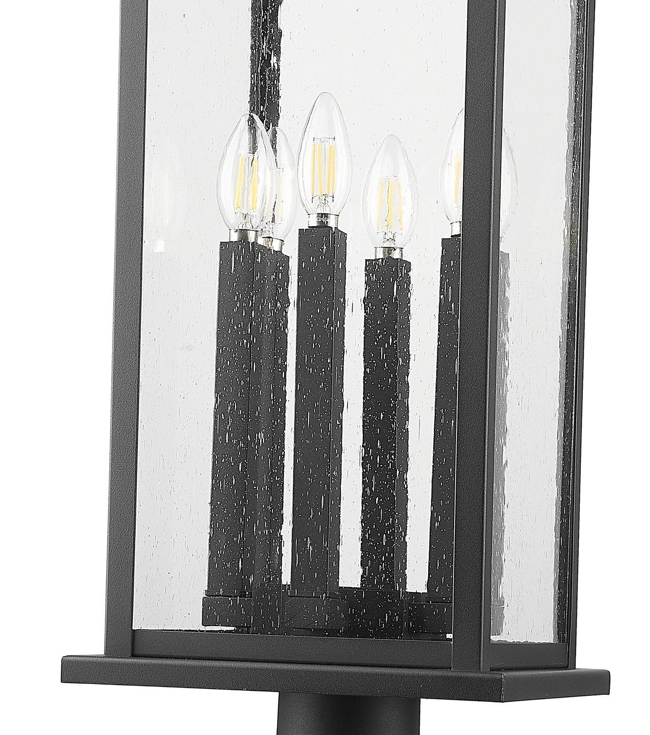 Z-LITE TIBERIUS OUTDOOR PIER MOUNTED FIXTURE | 5017PHXLR-533PM-BK - Post