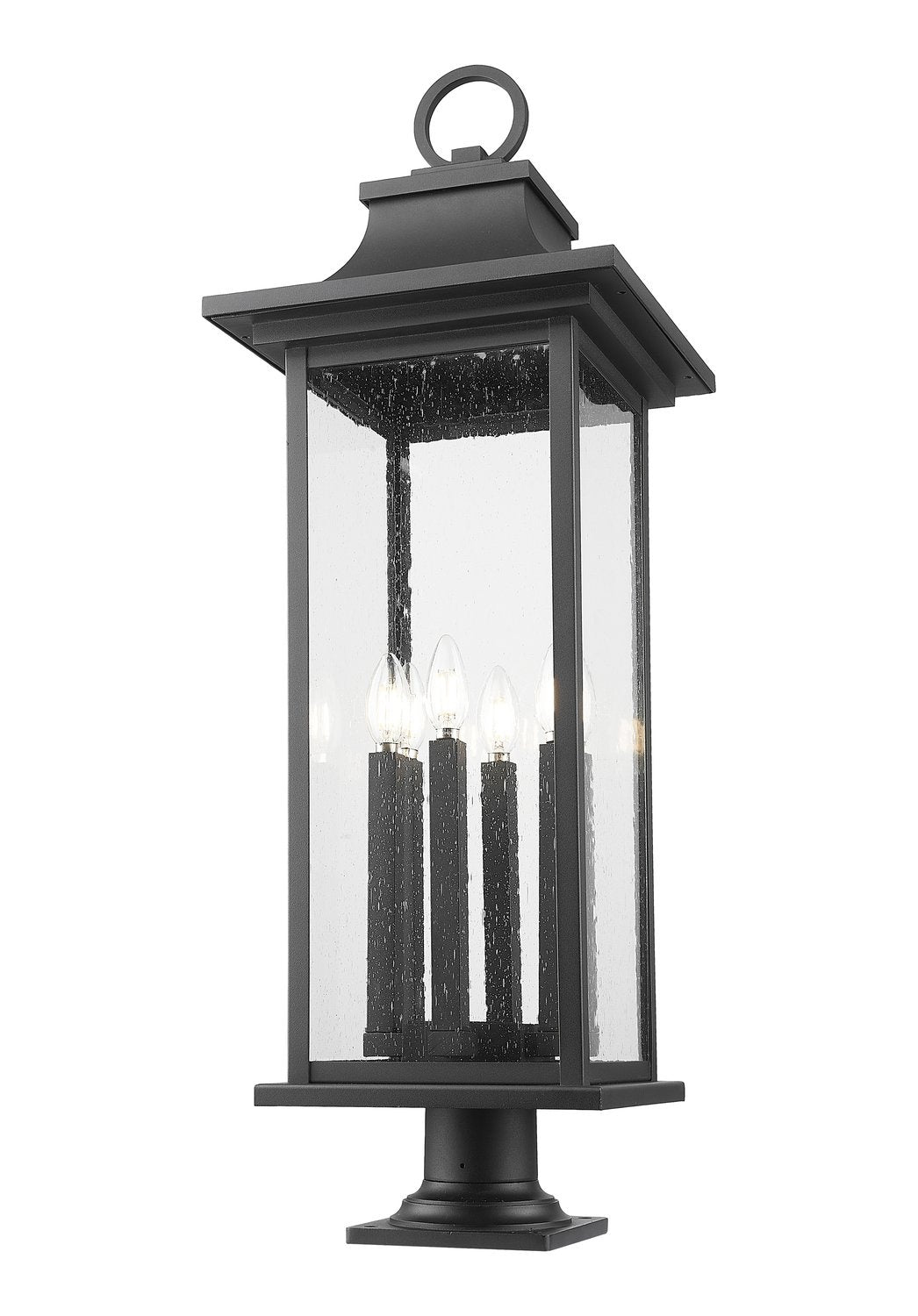Z-LITE TIBERIUS OUTDOOR PIER MOUNTED FIXTURE | 5017PHXLR-533PM-BK - Post