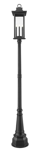 Z-LITE TIBERIUS OUTDOOR POST MOUNTED FIXTURE | 5017PHXLR-564P-BK - Post