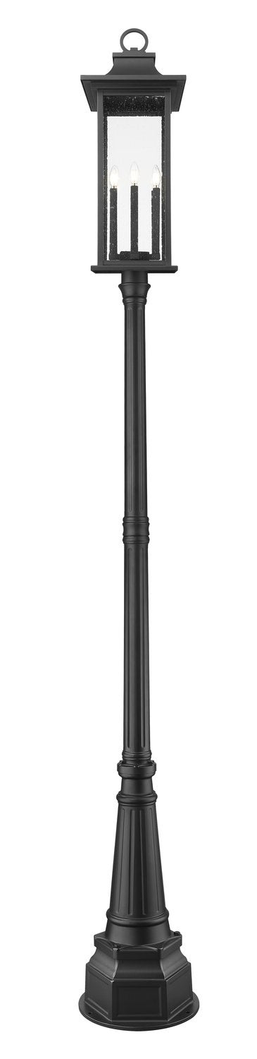 Z-LITE TIBERIUS OUTDOOR POST MOUNTED FIXTURE | 5017PHXLR-564P-BK - Post