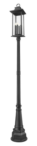 Z-LITE TIBERIUS OUTDOOR POST MOUNTED FIXTURE | 5017PHXLR-564P-BK - Post