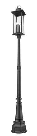Z-LITE TIBERIUS OUTDOOR POST MOUNTED FIXTURE | 5017PHXLR-564P-BK - Post