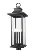 Z-LITE TIBERIUS OUTDOOR POST MOUNT FIXTURE | 5017PHXLR-BK - Post