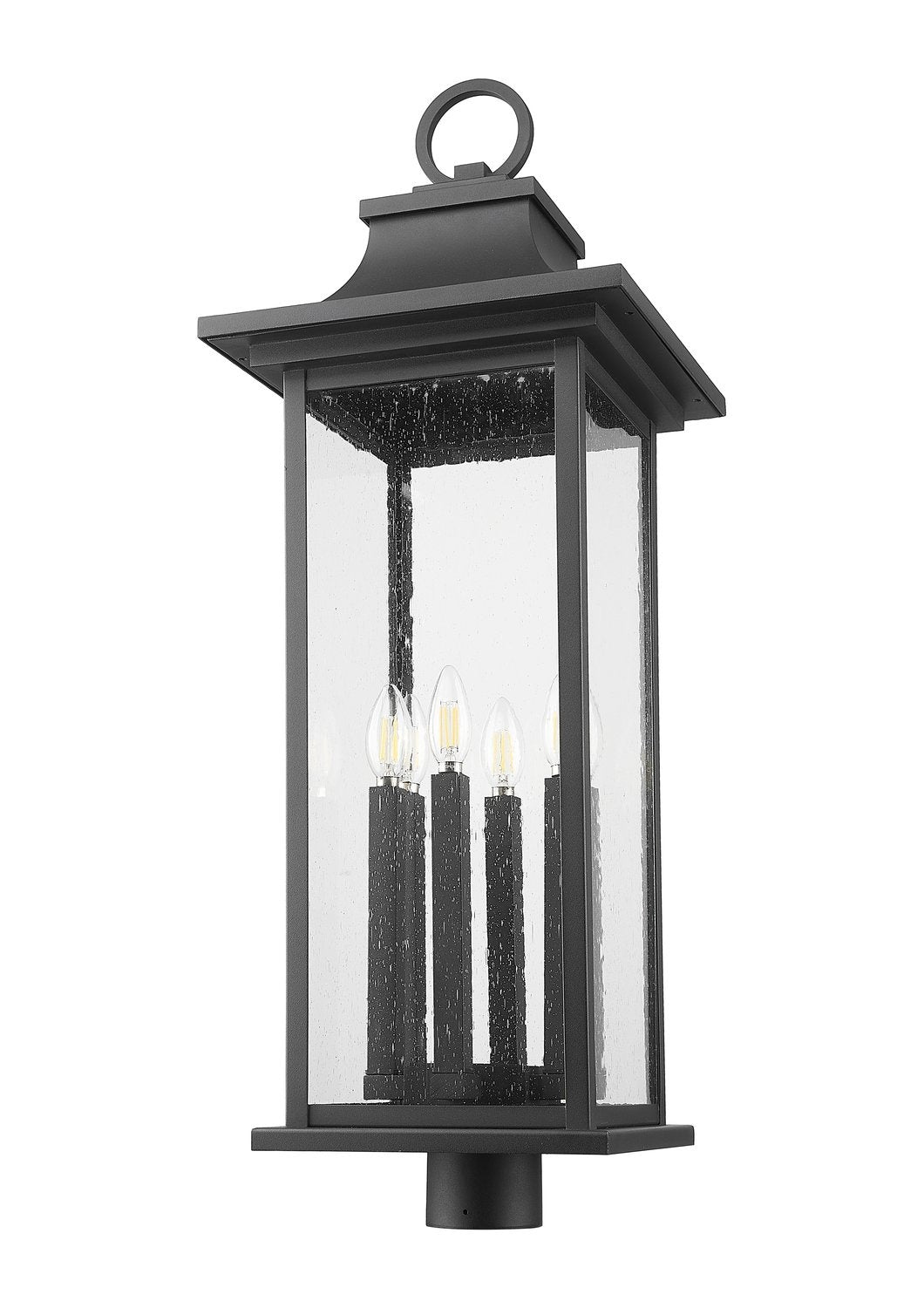 Z-LITE TIBERIUS OUTDOOR POST MOUNT FIXTURE | 5017PHXLR-BK - Post
