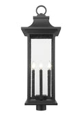 Z-LITE TIBERIUS OUTDOOR POST MOUNT FIXTURE | 5017PHXLR-BK - Post