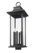 Z-LITE TIBERIUS OUTDOOR POST MOUNT FIXTURE | 5017PHXLS-BK - Post