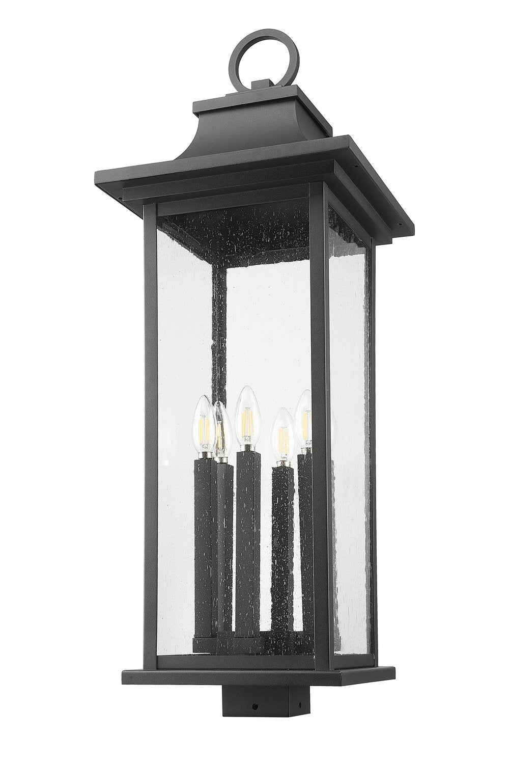 Z-LITE TIBERIUS OUTDOOR POST MOUNT FIXTURE | 5017PHXLS-BK - Post