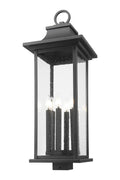 Z-LITE TIBERIUS OUTDOOR POST MOUNT FIXTURE | 5017PHXLS-BK - Post