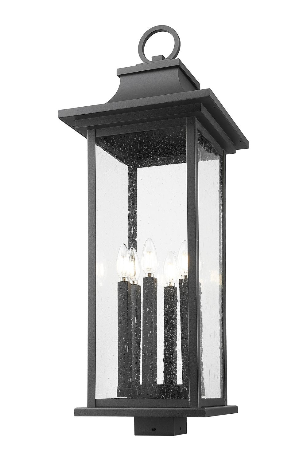Z-LITE TIBERIUS OUTDOOR POST MOUNT FIXTURE | 5017PHXLS-BK - Post