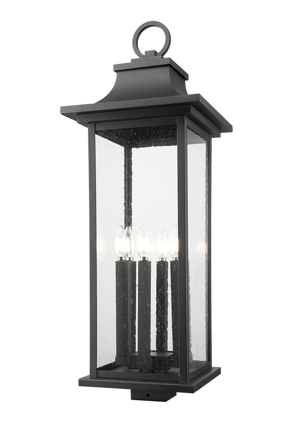 Z-LITE TIBERIUS OUTDOOR POST MOUNT FIXTURE | 5017PHXLS-BK - Post