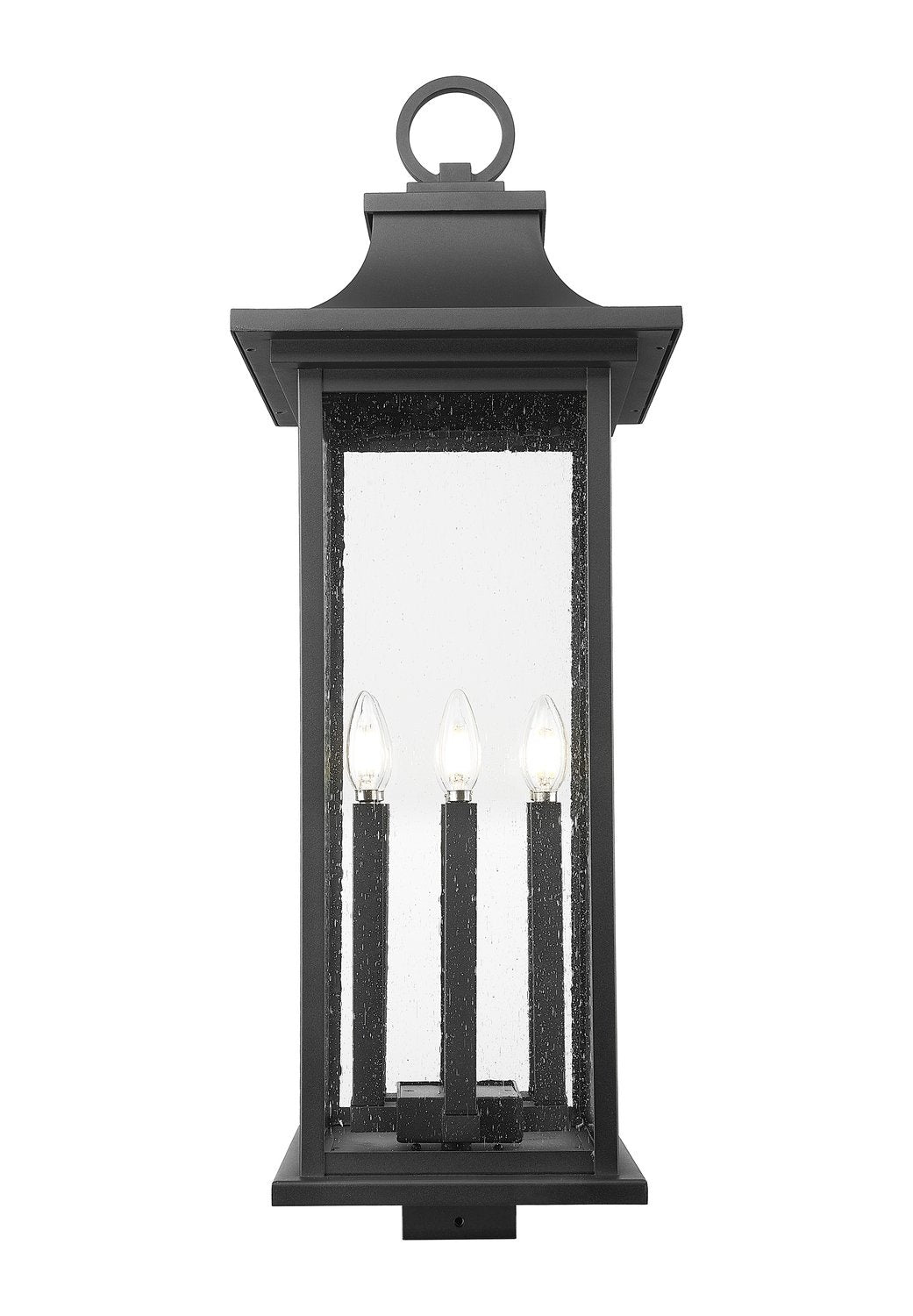 Z-LITE TIBERIUS OUTDOOR POST MOUNT FIXTURE | 5017PHXLS-BK - Post