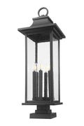 Z-LITE TIBERIUS OUTDOOR PIER MOUNTED FIXTURE | 5017PHXLS-SQPM-BK - Post