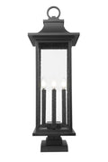 Z-LITE TIBERIUS OUTDOOR PIER MOUNTED FIXTURE | 5017PHXLS-SQPM-BK - Post