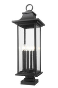 Z-LITE TIBERIUS OUTDOOR PIER MOUNTED FIXTURE | 5017PHXLS-SQPM-BK - Post