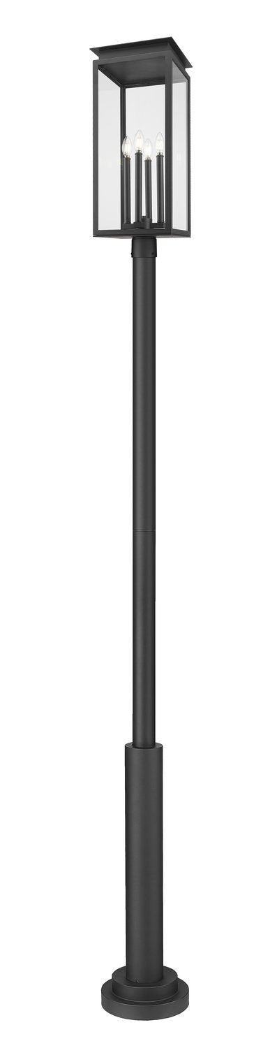 Z-LITE NOVA OUTDOOR POST MOUNTED FIXTURE | 5018PHBR-5010P-BK - Post