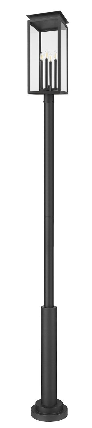 Z-LITE NOVA OUTDOOR POST MOUNTED FIXTURE | 5018PHBR-5010P-BK - Post