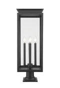 Z-LITE NOVA OUTDOOR PIER MOUNTED FIXTURE | 5018PHBR-533PM-BK - Post