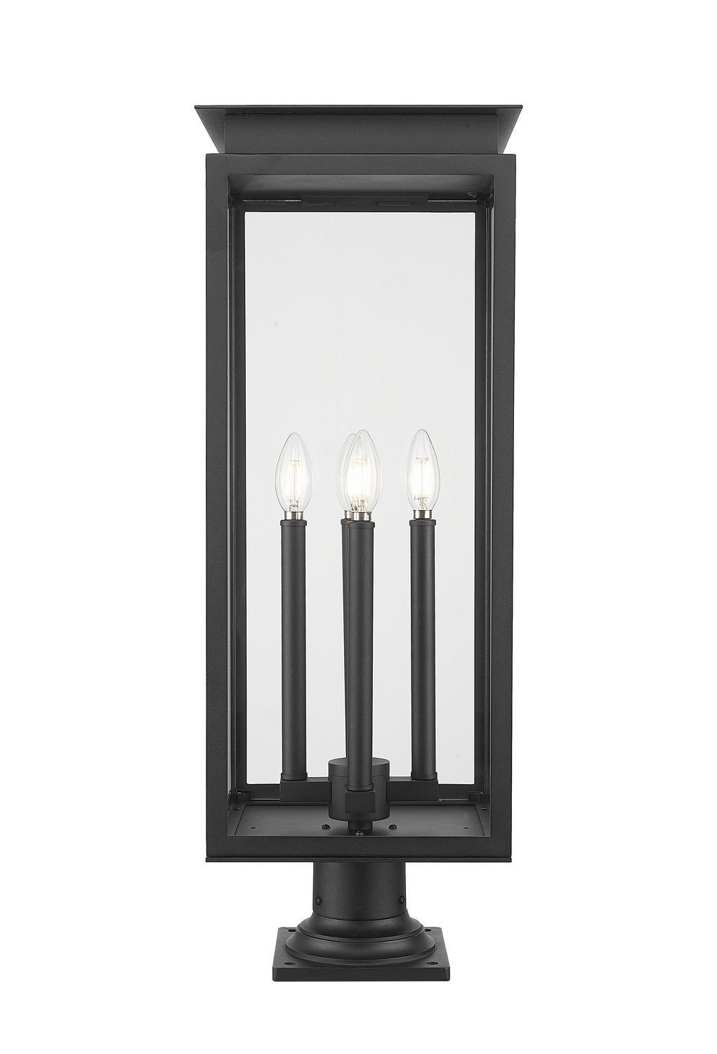 Z-LITE NOVA OUTDOOR PIER MOUNTED FIXTURE | 5018PHBR-533PM-BK - Post