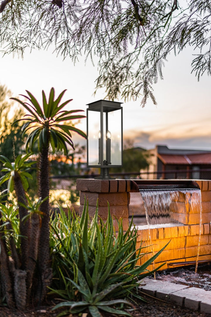 Z-LITE NOVA OUTDOOR PIER MOUNTED FIXTURE | 5018PHBR-533PM-BK - Post