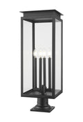 Z-LITE NOVA OUTDOOR PIER MOUNTED FIXTURE | 5018PHBR-533PM-BK - Post