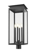Z-LITE NOVA OUTDOOR POST MOUNT FIXTURE | 5018PHBR-BK - Post