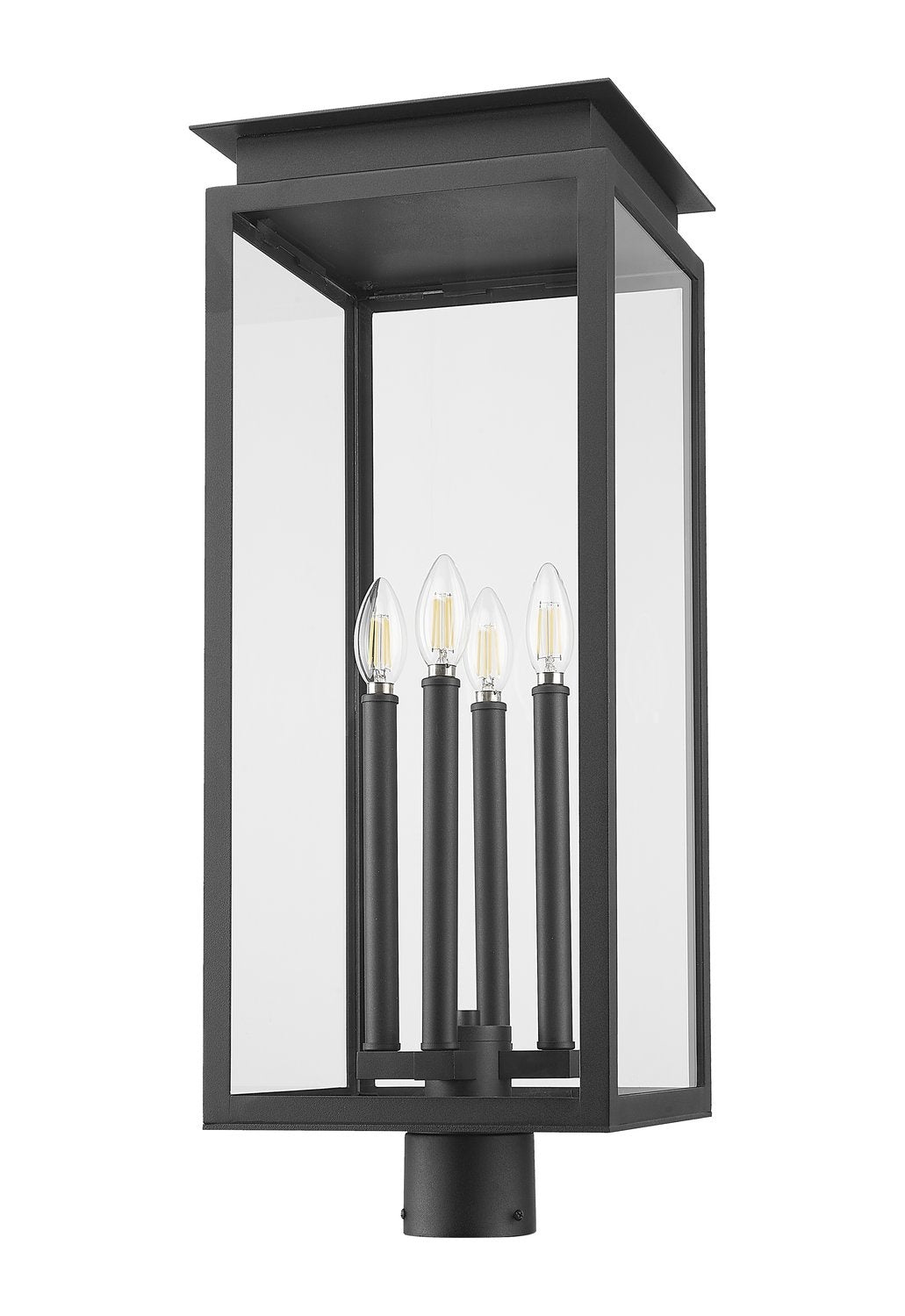 Z-LITE NOVA OUTDOOR POST MOUNT FIXTURE | 5018PHBR-BK - Post