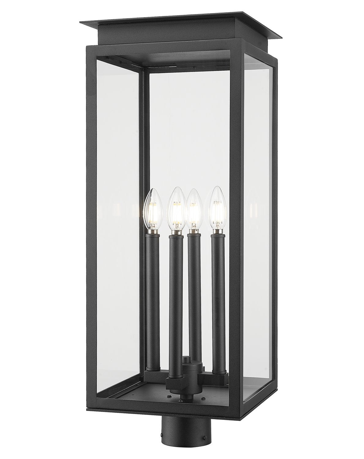 Z-LITE NOVA OUTDOOR POST MOUNT FIXTURE | 5018PHBR-BK - Post