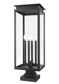 Z-LITE NOVA OUTDOOR PIER MOUNTED FIXTURE | 5018PHBS-SQPM-BK - Post