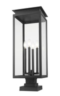 Z-LITE NOVA OUTDOOR PIER MOUNTED FIXTURE | 5018PHBS-SQPM-BK - Post