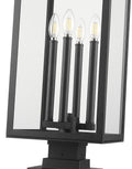 Z-LITE NOVA OUTDOOR PIER MOUNTED FIXTURE | 5018PHBS-SQPM-BK - Post