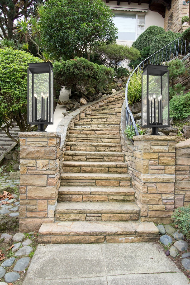Z-LITE NOVA OUTDOOR PIER MOUNTED FIXTURE | 5018PHXLR-533PM-BK - Post