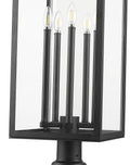 Z-LITE NOVA OUTDOOR PIER MOUNTED FIXTURE | 5018PHXLR-533PM-BK - Post