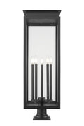 Z-LITE NOVA OUTDOOR PIER MOUNTED FIXTURE | 5018PHXLR-533PM-BK - Post