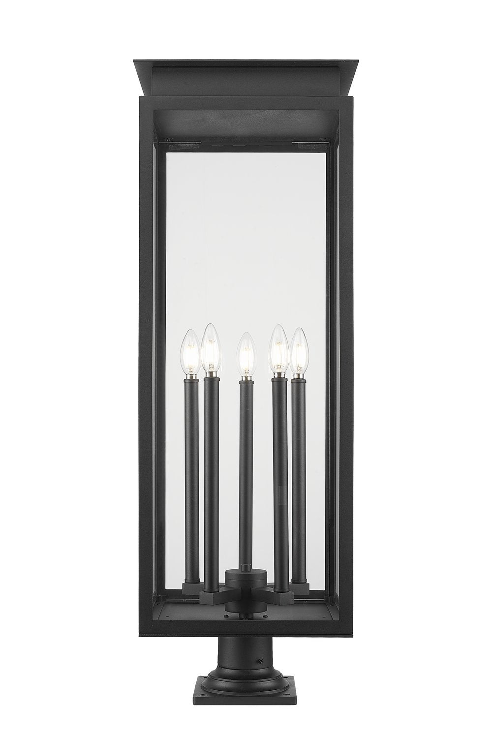 Z-LITE NOVA OUTDOOR PIER MOUNTED FIXTURE | 5018PHXLR-533PM-BK - Post