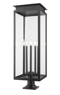 Z-LITE NOVA OUTDOOR PIER MOUNTED FIXTURE | 5018PHXLR-533PM-BK - Post