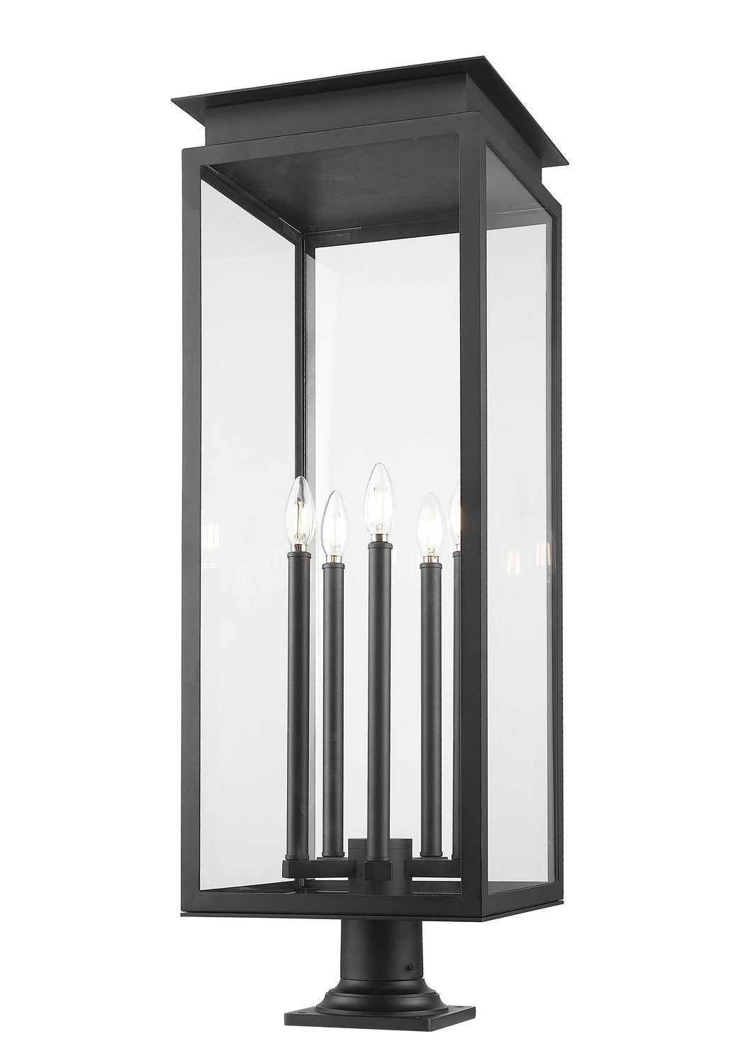 Z-LITE NOVA OUTDOOR PIER MOUNTED FIXTURE | 5018PHXLR-533PM-BK - Post