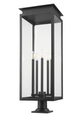 Z-LITE NOVA OUTDOOR PIER MOUNTED FIXTURE | 5018PHXLR-533PM-BK - Post