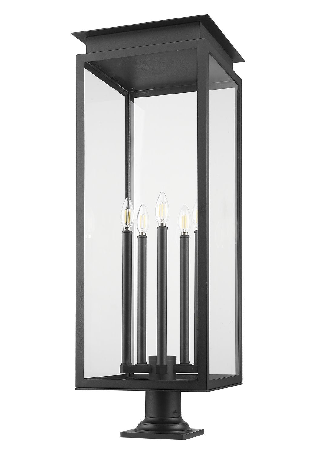 Z-LITE NOVA OUTDOOR PIER MOUNTED FIXTURE | 5018PHXLR-533PM-BK - Post