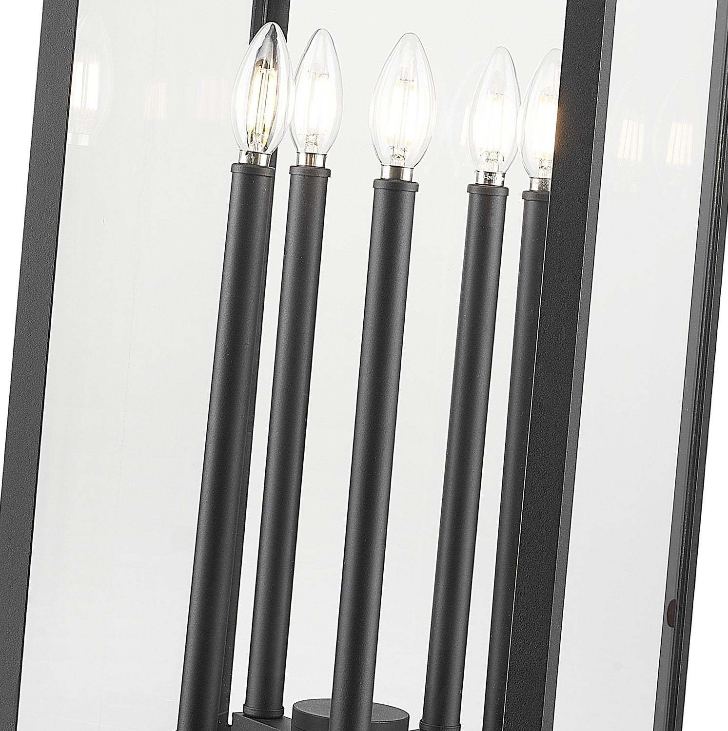 Z-LITE NOVA OUTDOOR PIER MOUNTED FIXTURE | 5018PHXLS-SQPM-BK - Post