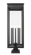 Z-LITE NOVA OUTDOOR PIER MOUNTED FIXTURE | 5018PHXLS-SQPM-BK - Post