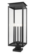Z-LITE NOVA OUTDOOR PIER MOUNTED FIXTURE | 5018PHXLS-SQPM-BK - Post