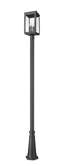 Z-LITE HARTWELL OUTDOOR POST MOUNTED FIXTURE | 5019PHBR-5011P-BK - Post