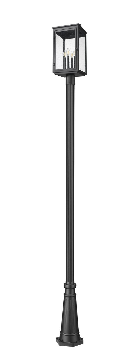 Z-LITE HARTWELL OUTDOOR POST MOUNTED FIXTURE | 5019PHBR-5011P-BK - Post