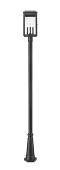Z-LITE HARTWELL OUTDOOR POST MOUNTED FIXTURE | 5019PHBR-5011P-BK - Post