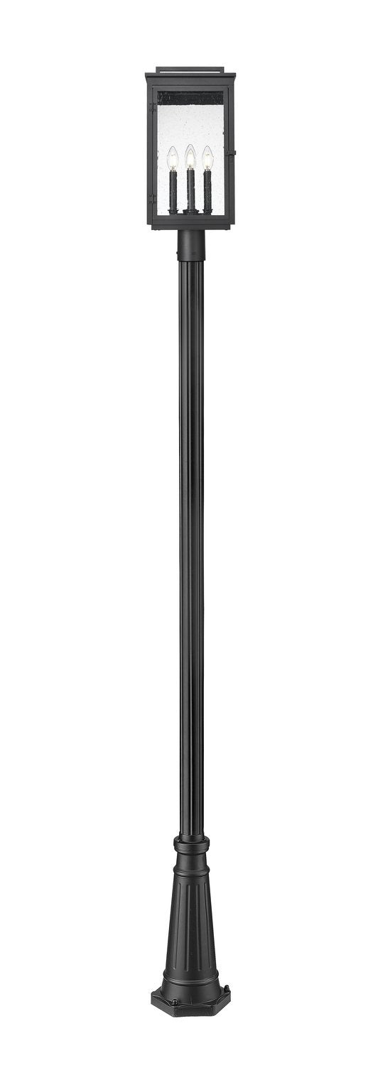 Z-LITE HARTWELL OUTDOOR POST MOUNTED FIXTURE | 5019PHBR-5011P-BK - Post