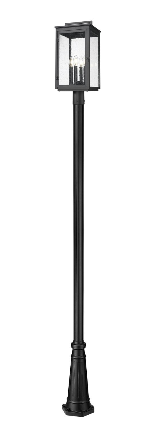 Z-LITE HARTWELL OUTDOOR POST MOUNTED FIXTURE | 5019PHBR-519P-BK - Post